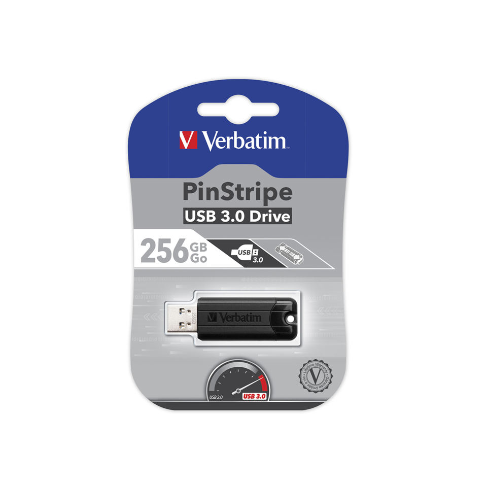 Verbatim PinStripe - 256 GB Verbatim PinStripe - 256 GB