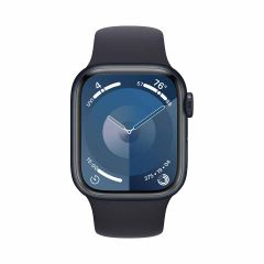 Apple Watch Series 9 / GPS / 41mm / Zwart / Sportband M-L