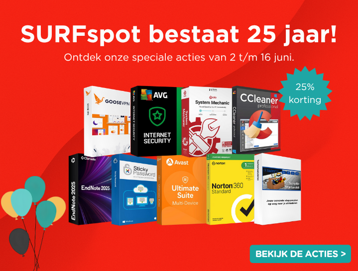 main banner NL 25 jaar SURFspot