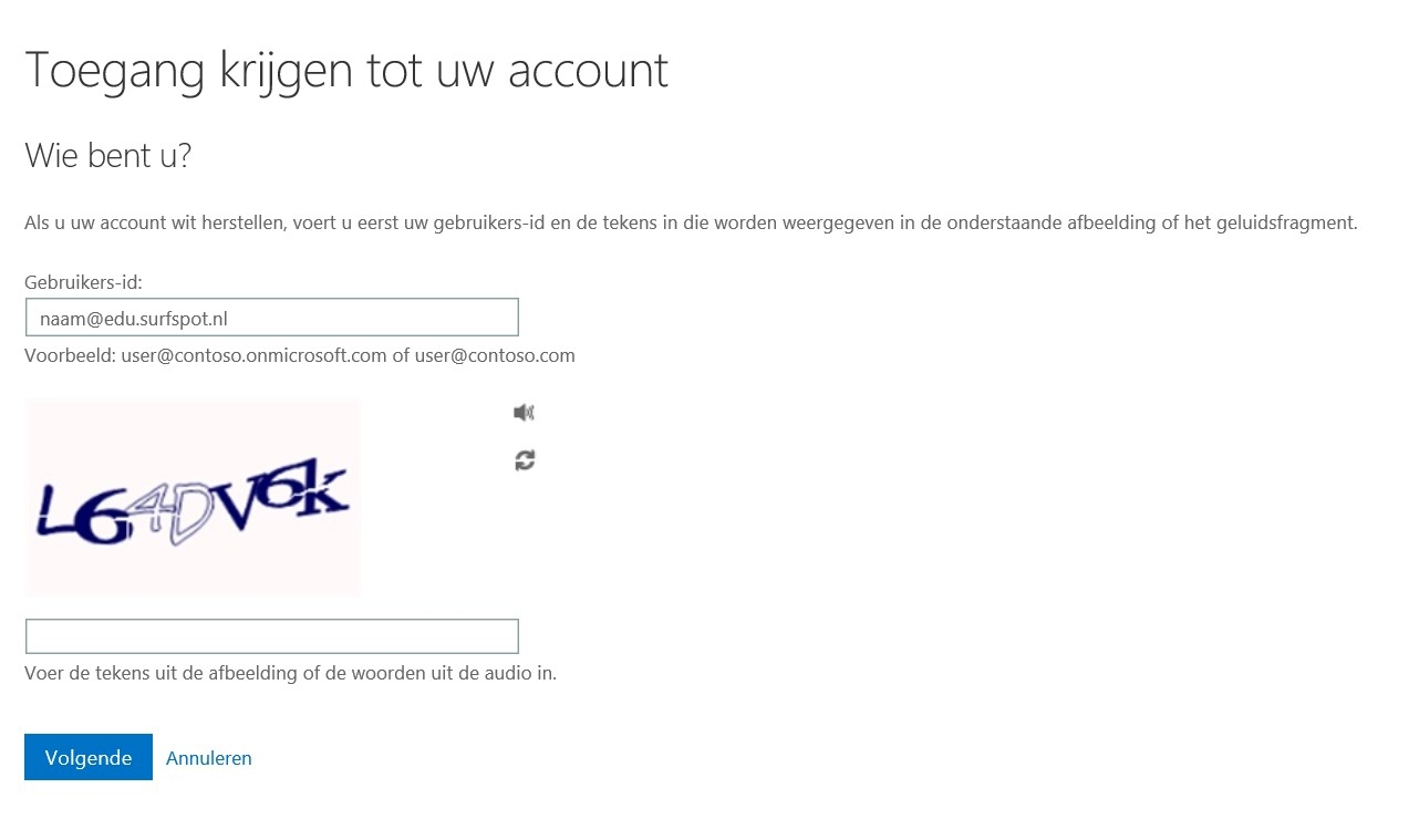 Toegang account Office 365 ProPlus